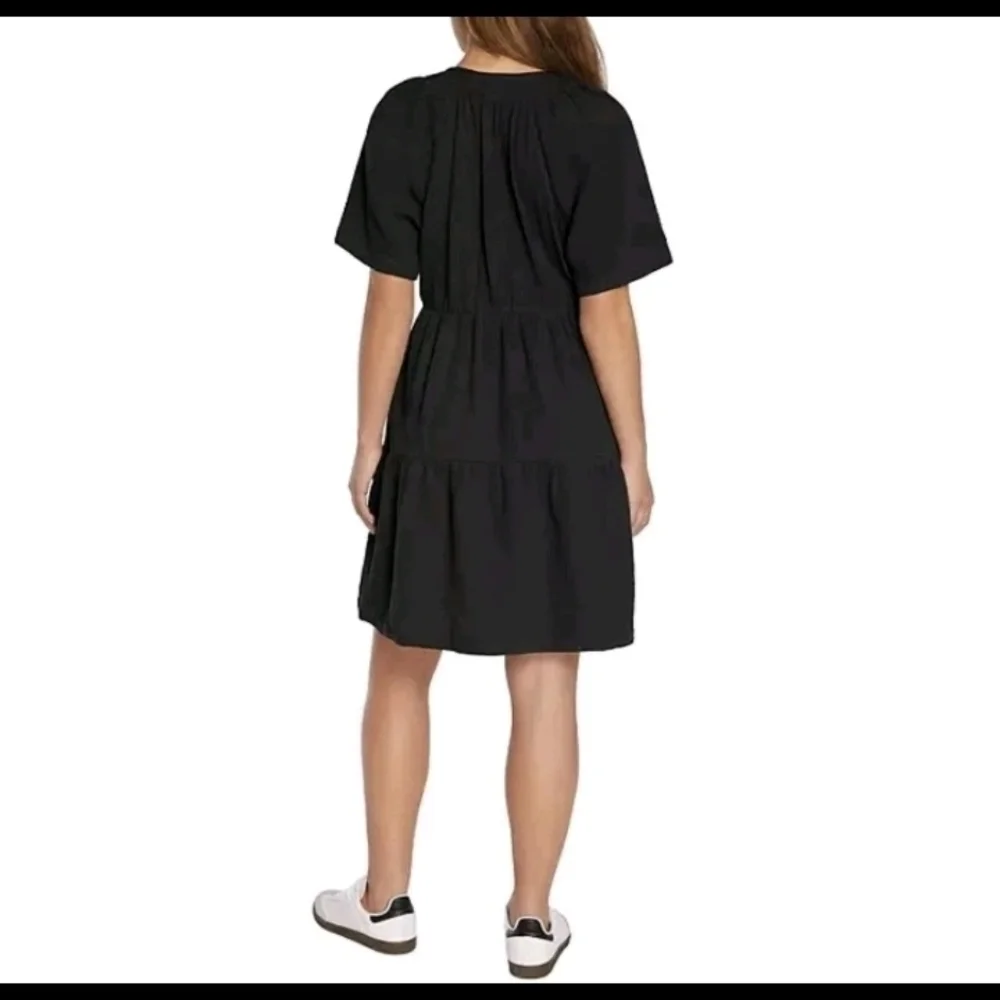 Gap Women's Gauze Tiered Dress Black